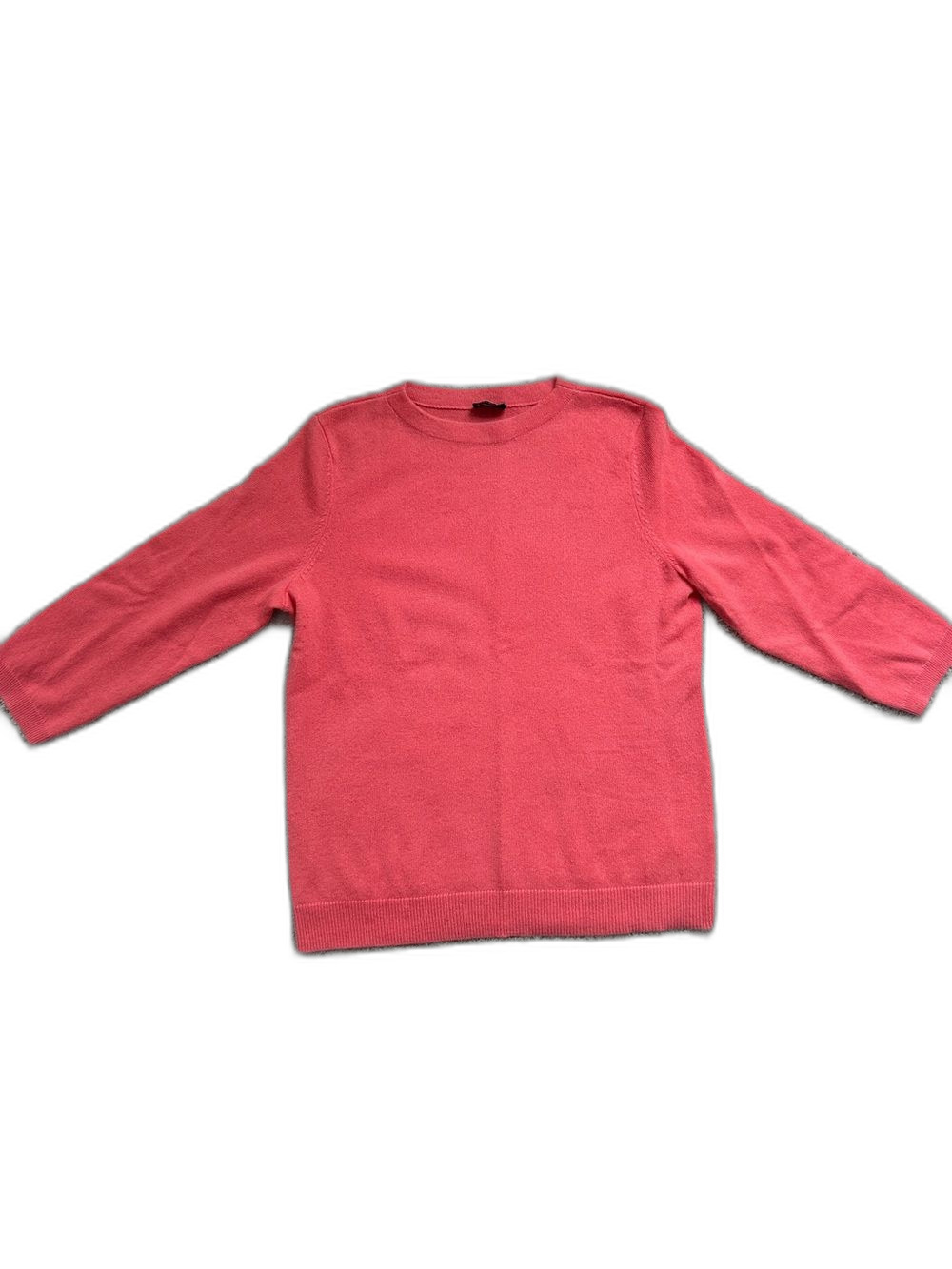 Talbots 100% Cashmere V-Neck Sweater Women's Coral Long Sleeve Luxury Knit